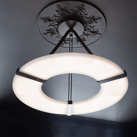 Albasten hanglamp met zacht LED-licht