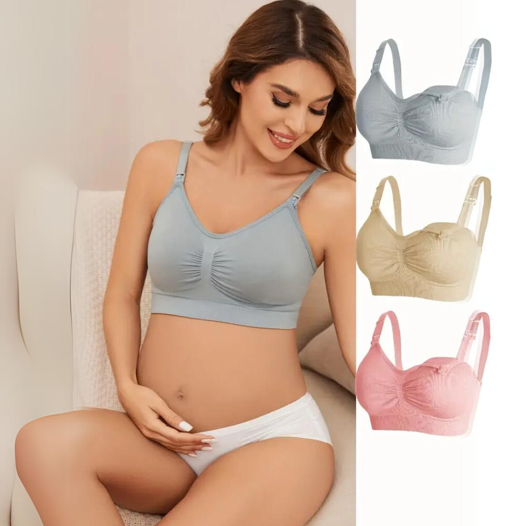 MomEase™ – Naadloze Voedingsbeha Set (3 stuks) – Comfort & Ondersteuning