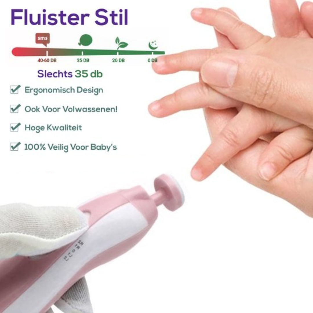 SafeCare™ Baby Nagelvijlset – Elektrisch, Veilig en Geruisloos Vijlen voor Baby’s