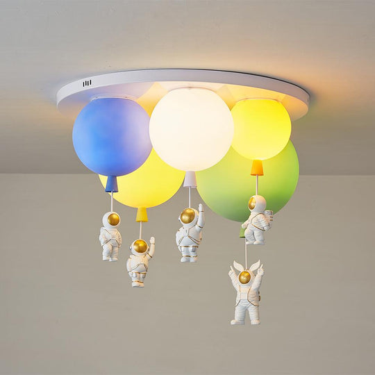 Ballonlamp detail glanzende afwerking