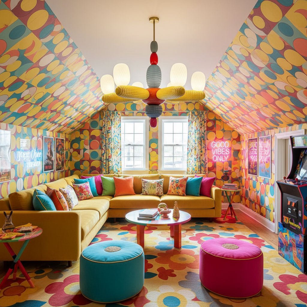 Blauwe ballonnen kroonluchter kinderkamer