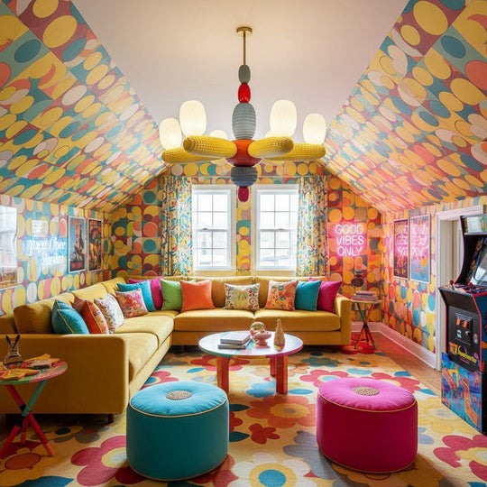 Blauwe ballonnen kroonluchter kinderkamer
