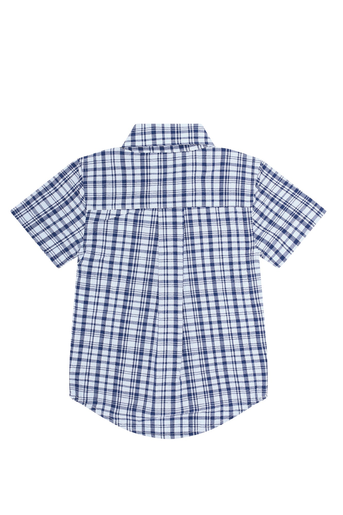 Milo & Moon™ Blauw Geruit Pima Overhemd