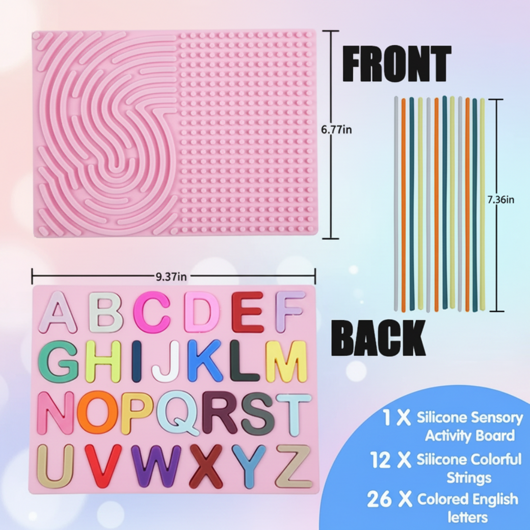 Letterpret activiteitenbord roze - Milo & Moon