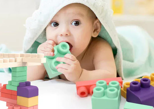 CushyBlocks™ – Zachte Siliconen Bouwblokken voor Baby’s
