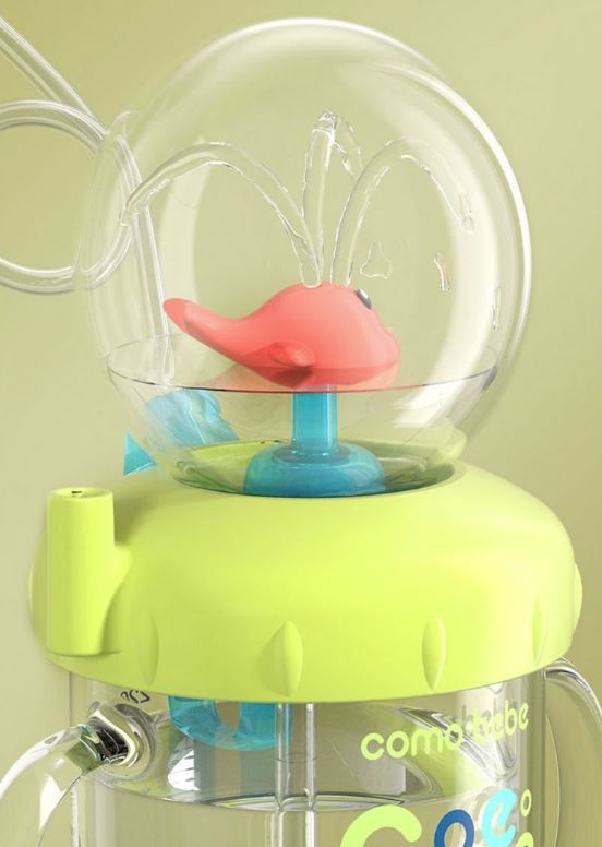 TinyTummy™ - Baby Drinkfles met Walvis Fontein