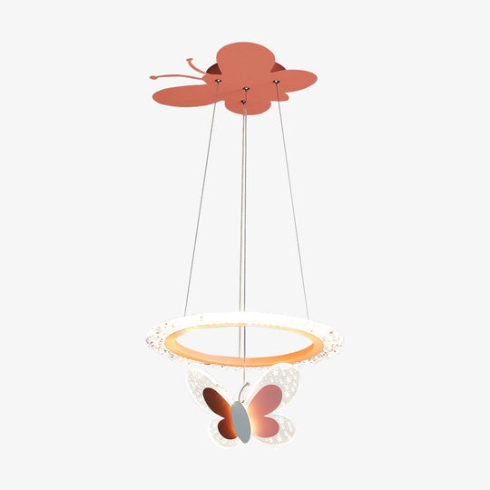 Vlinderlief hanglamp vlinder kinderkamer roze