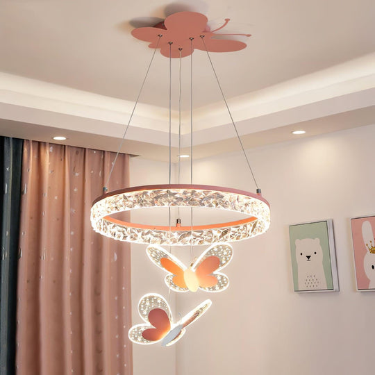 Witte vlinder hanglamp babykamer