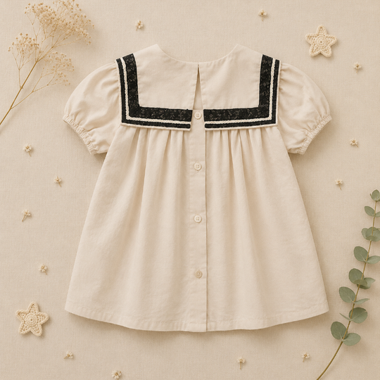 Matroosje shirt kantdetails - Milo & Moon