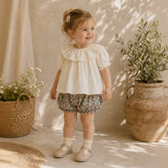 Fleurette top decoratieve kraag - Milo & Moon