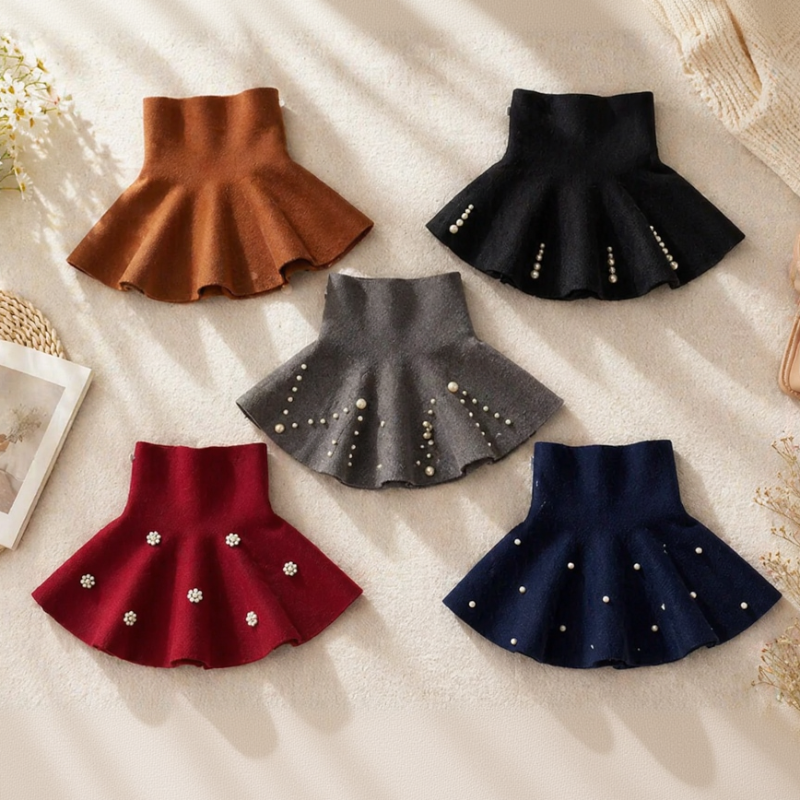 Perlette gebreide kinder rok met pareldetails - Milo & Moon