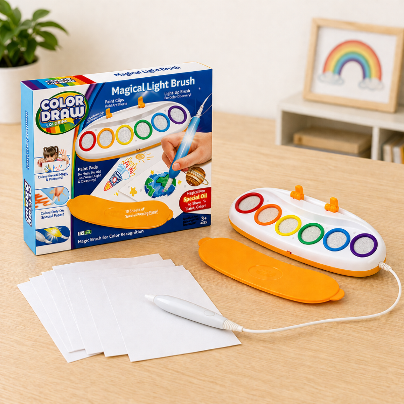 TekenTover™ kindertekenset met magisch licht - Milo & Moon
