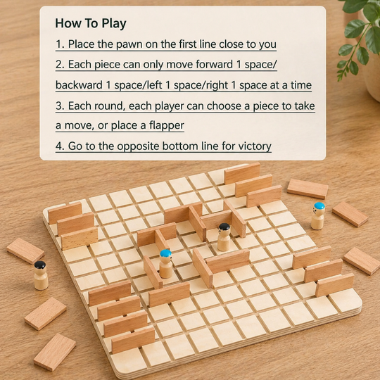 DenkDuel™ houten strategie bordspel compleet - Milo & Moon