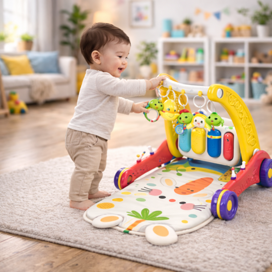 WalkyPlay – 3-in-1 Baby Walker en Speelmat