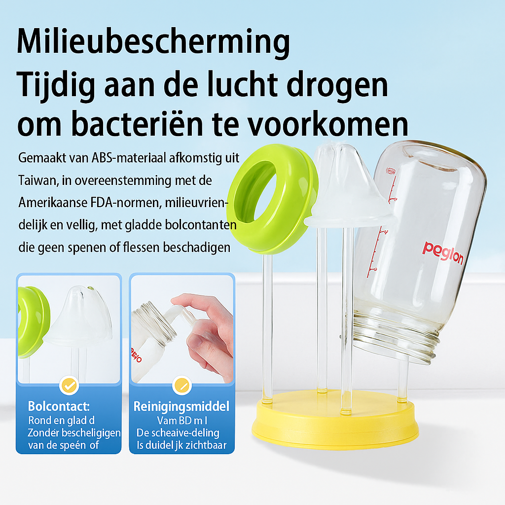 TravelBrush™ – Compacte Flessenborstelset voor Onderweg – Complete Reisset voor Babyflessen