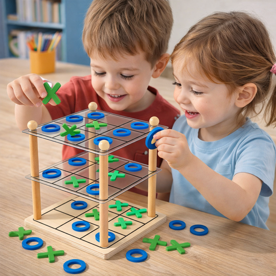 BrainStack – 3D Boter-Kaas-en-Eieren Spel