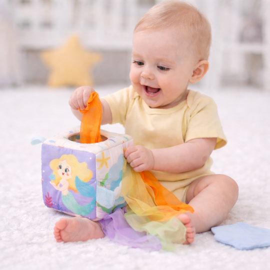SoftBloom – Sensorisch Babyspeelgoed met Bijtring