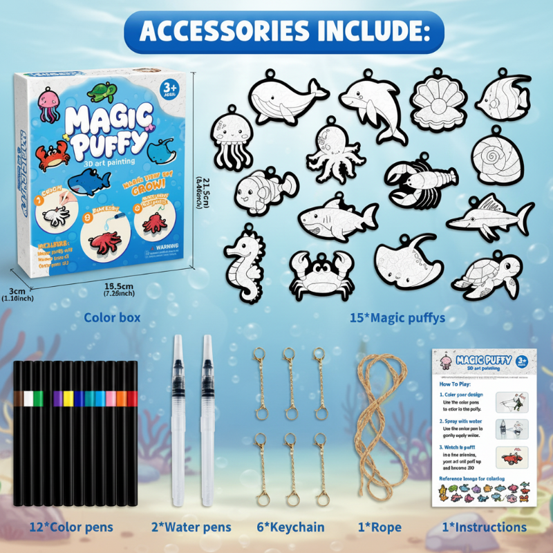 PoefPixie™ puffy paint thema oceaan - Milo & Moon