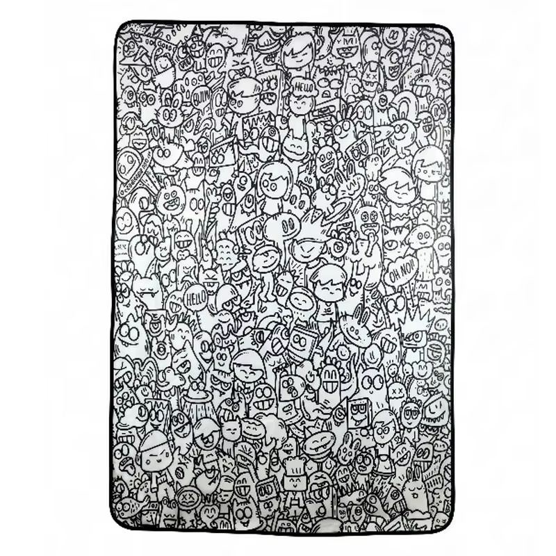 DoodleMat kleurdeken Blije kinderen design - Milo & Moon