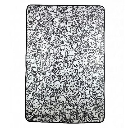 DoodleMat kleurdeken Blije kinderen design - Milo & Moon