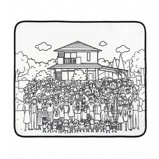 DoodleMat kleurdeken Familie design - Milo & Moon