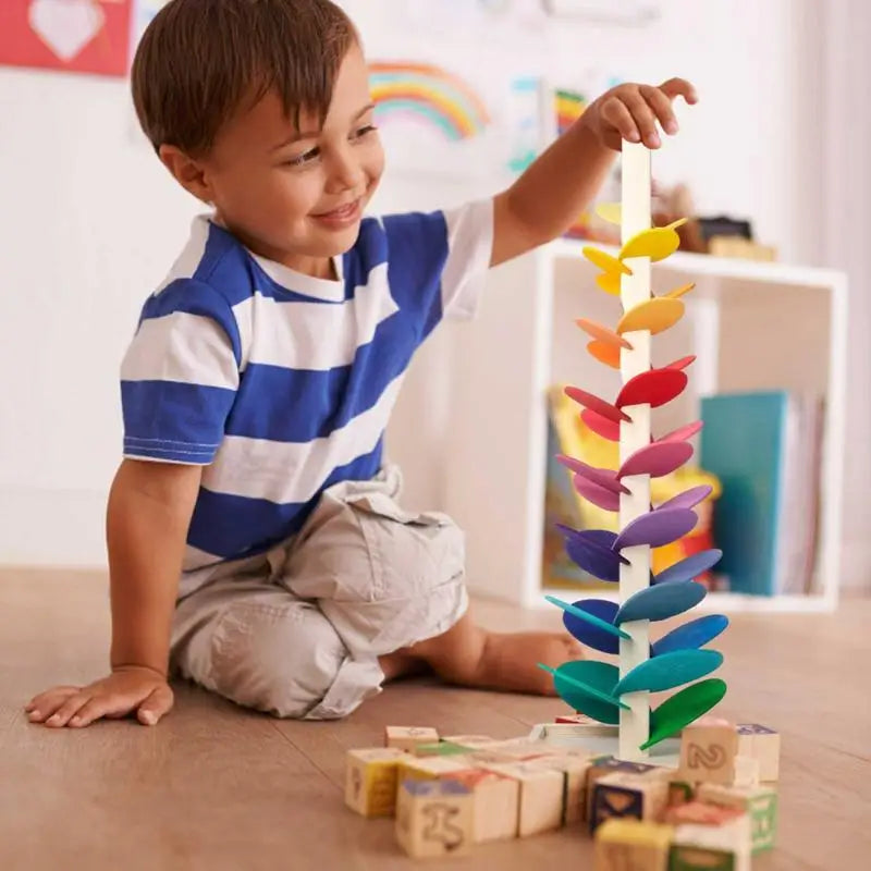 RainbowTree™ – Houten Speelboom voor Creatief en Educatief Spel