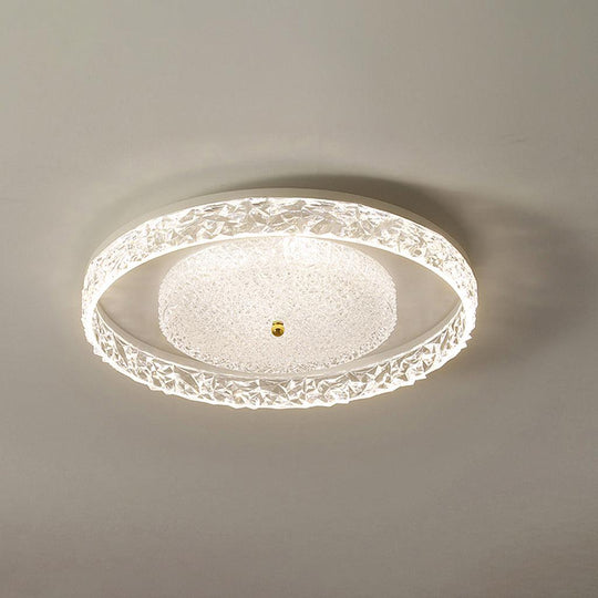 Plafondlamp met ingebedde kristallen