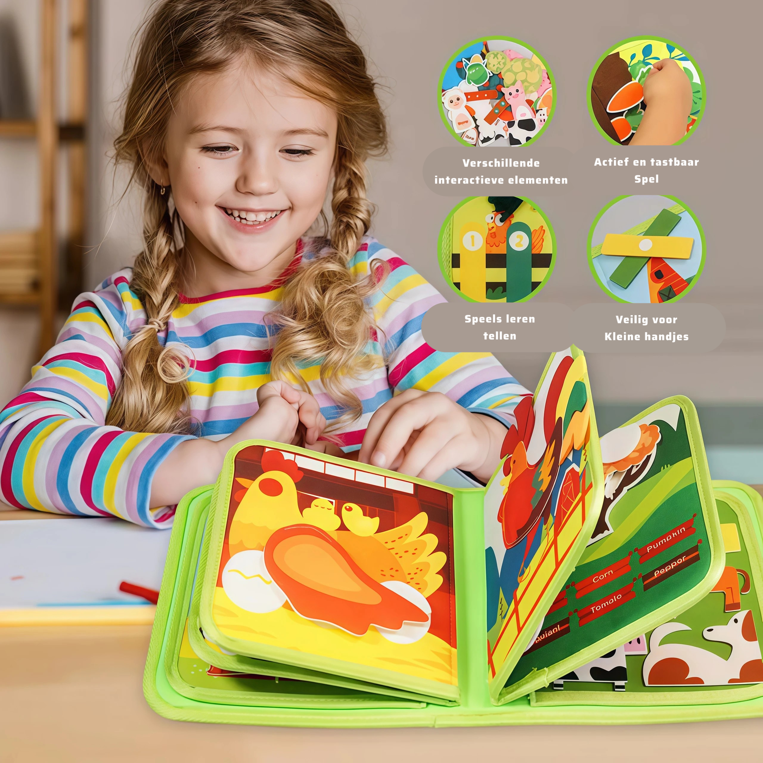 EduPlay™ – Montessori Activiteitenboek voor Peuters, Educatief & Sensorisch Speelgoed