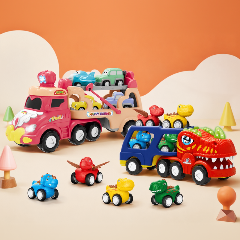 Rexpress 5-in-1 dinosaurus vrachtwagen speelset - Milo & Moon