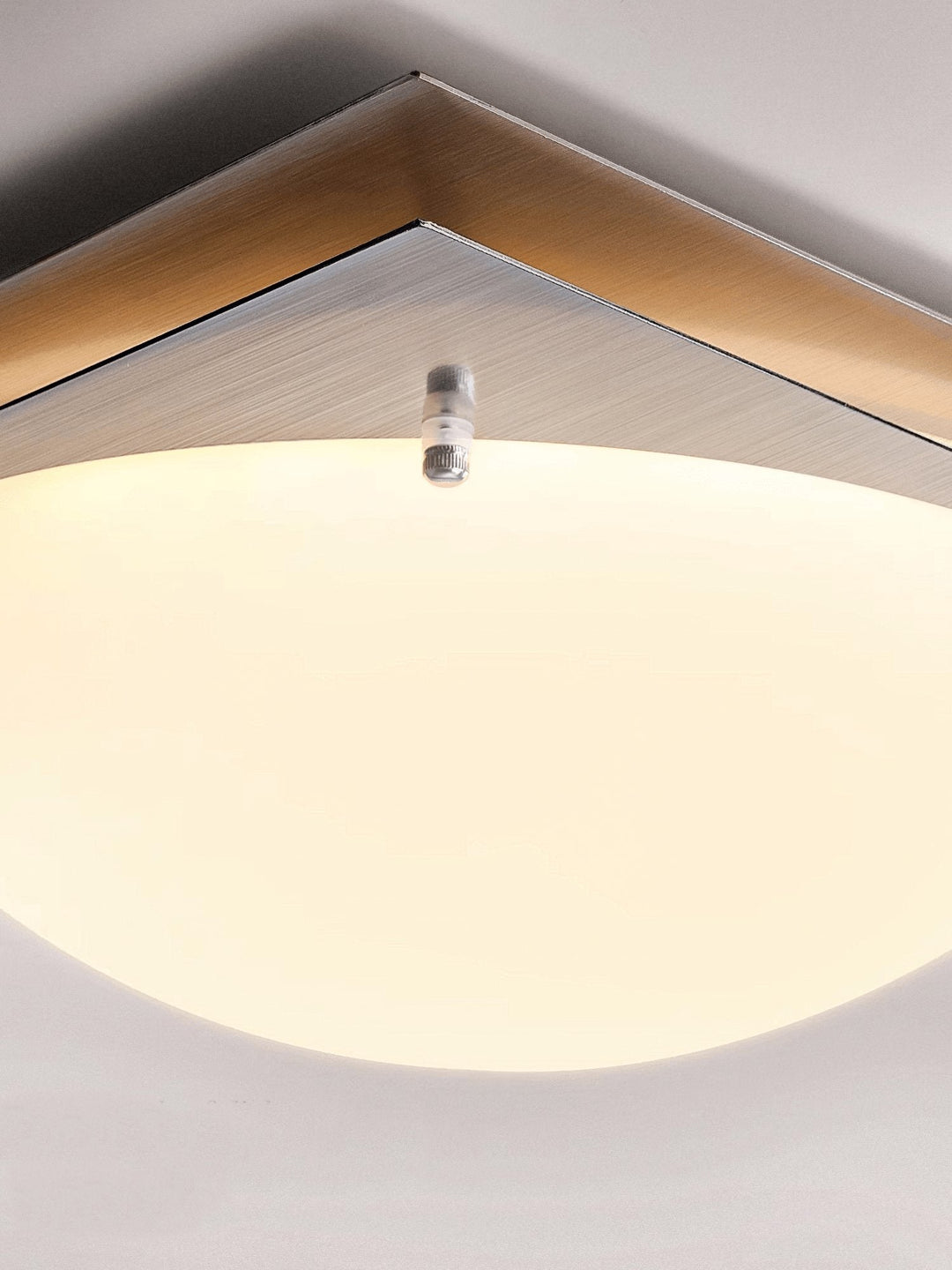 Zachtglans plafondlamp RVS wit sfeervol