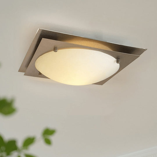 Vierkante LED plafondlamp wit kinderkamer