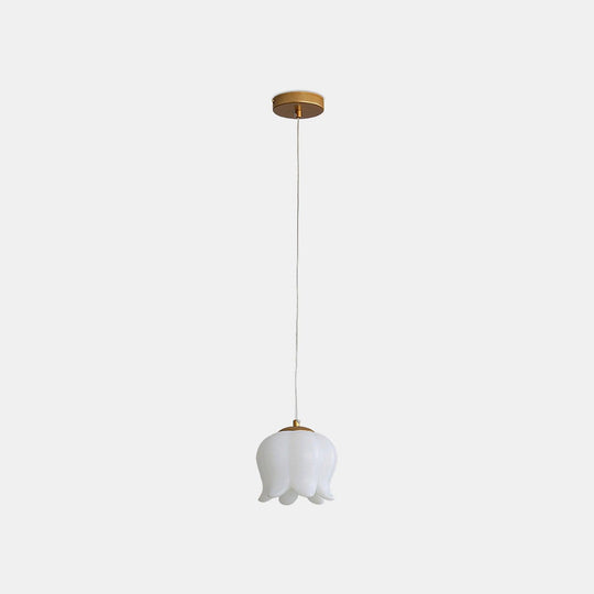 Bloemhanglamp gouden afwerking