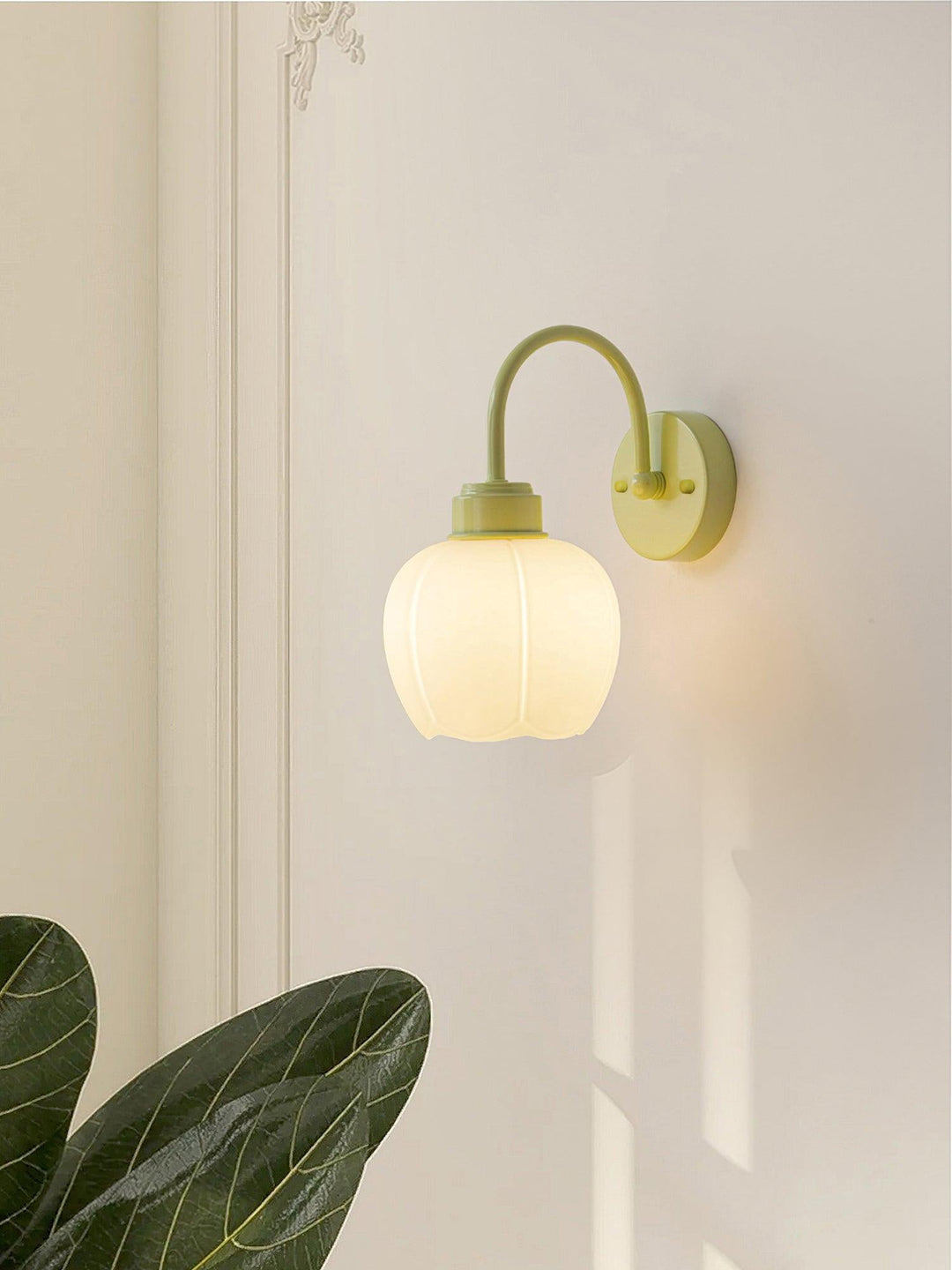 Glazen bloemlamp wand babykamer