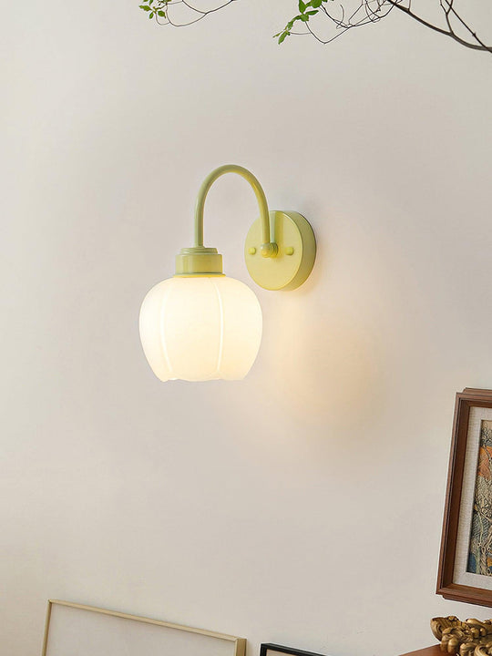 Bloemwandlamp groen kinderkamer muur