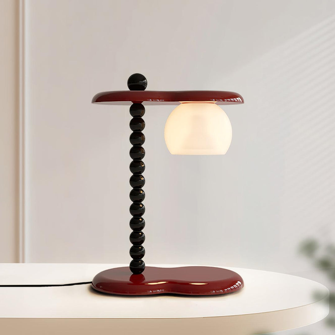 Tafellamp groen rood op bureau