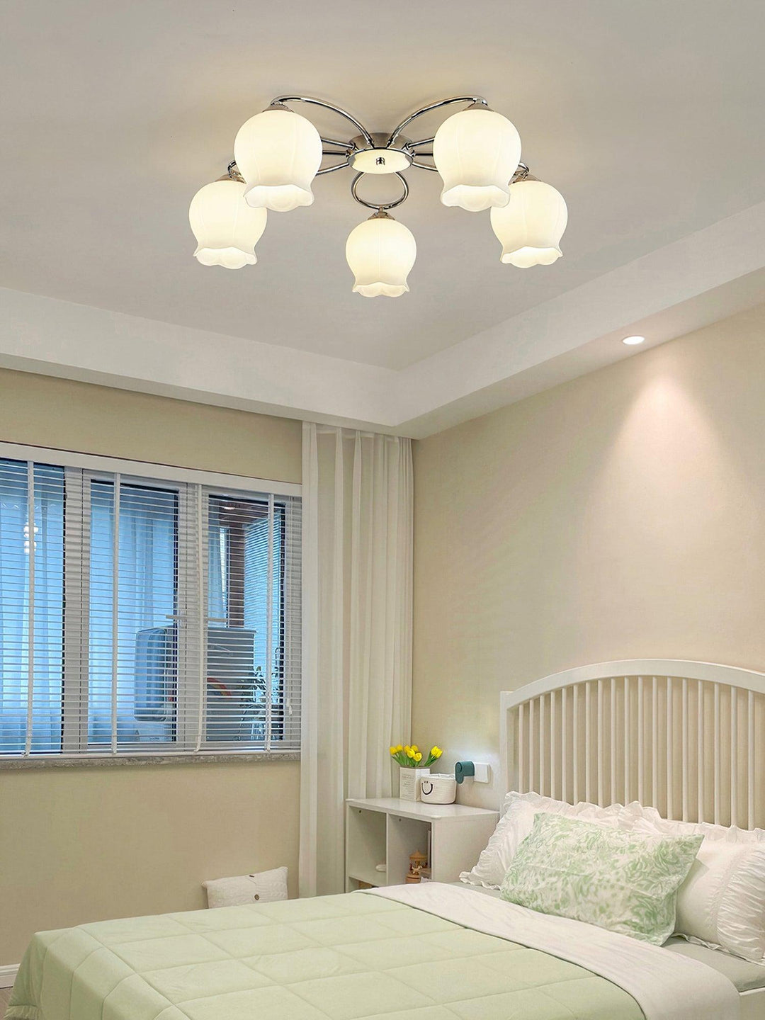 Florella plafondlamp glazen kappen detail