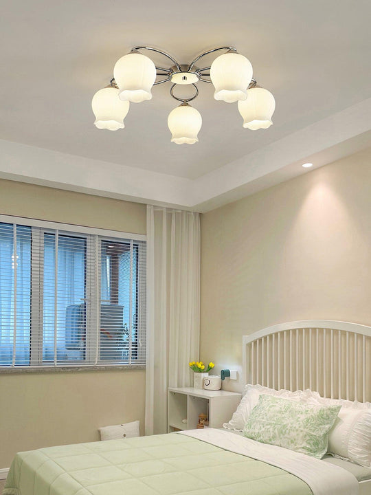 Florella plafondlamp glazen kappen detail