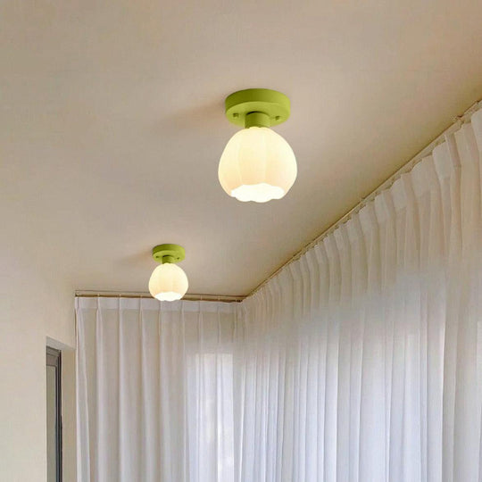 Glazen bloemlamp warm licht kinderkamer