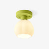 Fleurine glazen bloem plafondlamp in groen