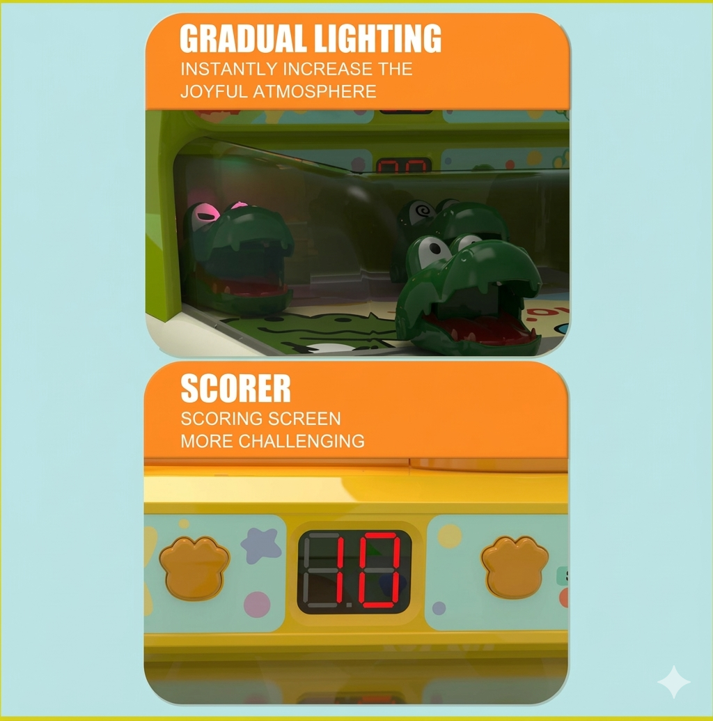 Snapzy krokodil arcade spel oranje - Milo & Moon