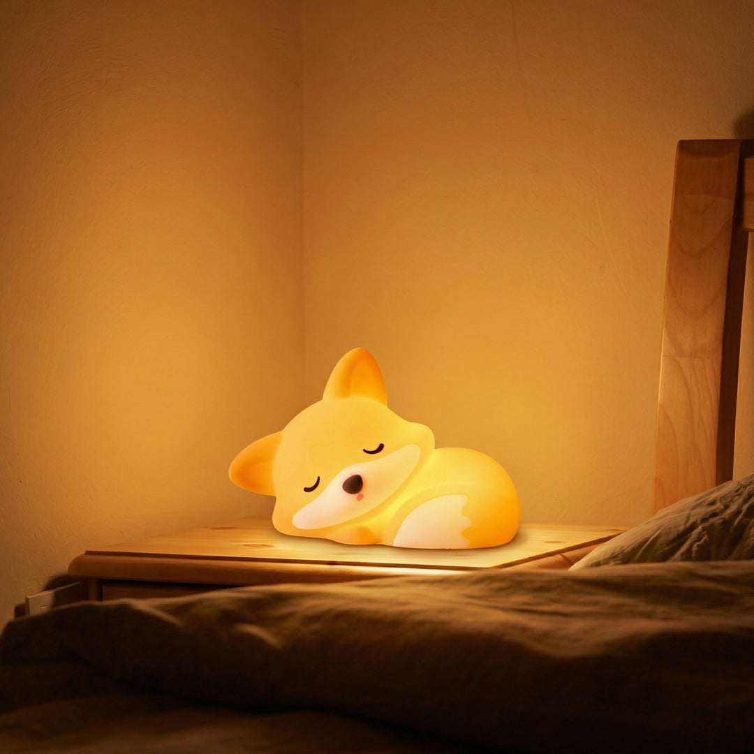 FoxGlow – Schattig Squishy Vos LED Nachtlampje – USB Oplaadbaar