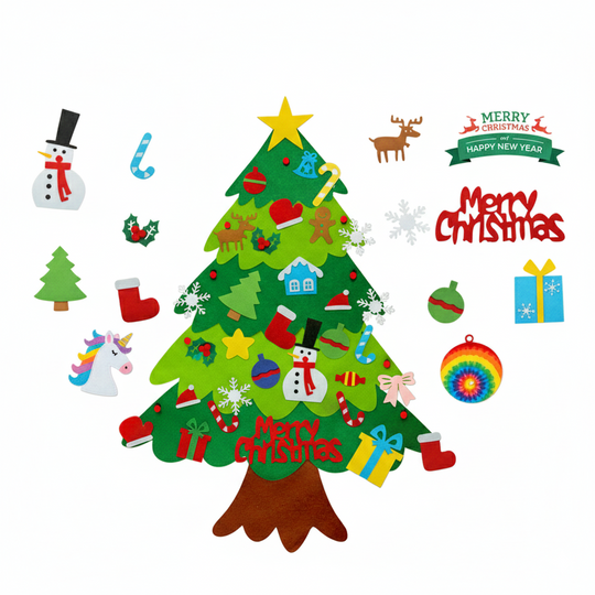 FestiveFeltTree™ – Montessori Vilt Kerstboom Speelgoed Kinderen