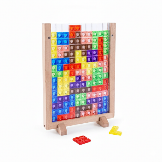 PuzzlePlay™ – 3D Tangram Houten Puzzel & Educatief Bordspel