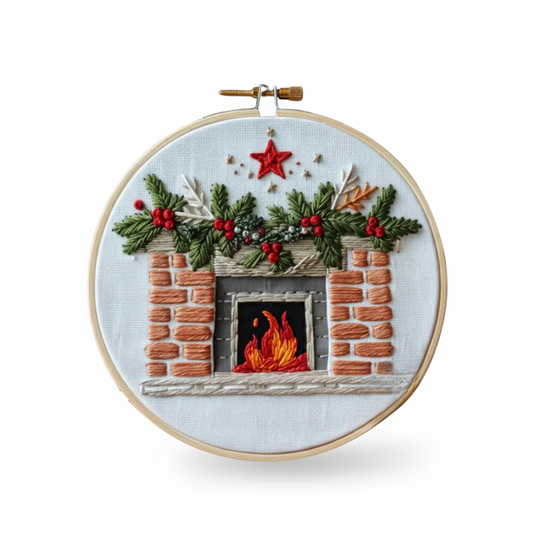 FestiveStitch™ – DIY Kerstborduurset voor Beginners met Winterse Sneeuwscènes