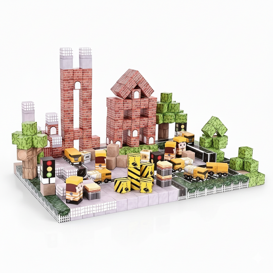 MagnoPlay™ – 128-delige Magnetische Bouwset – Creatief Assemblage Speelgoed