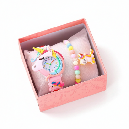 LunaTwinkle™ – Eenhoorn Horloge & Armband Set – Magisch Meidenaccessoire