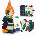 DinoSteps™ – 10-Pack Jongens Wintersokken Set – Warme Mid-Calf Sokken