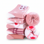 WarmToeKids™ – 5-Pack Meisjes Winter Sokken Set – Dikke Gebreide Sokjes