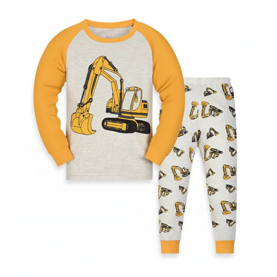 ExcavaFun™ – Jongens Graafmachine Pyjama Set