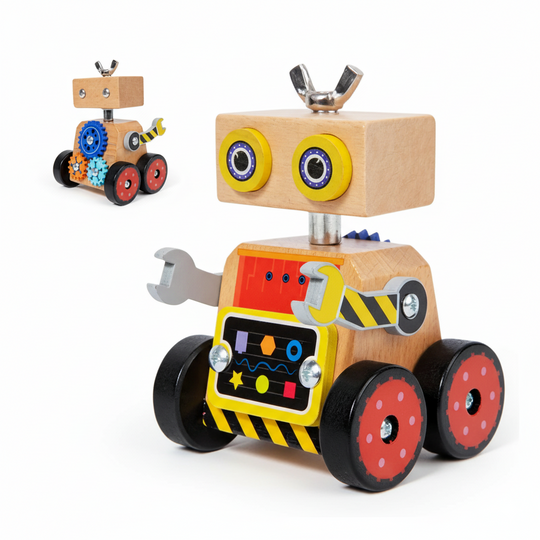 BuildBot™ – Houten Constructie Robot – Creatief & Educatief Speelgoed